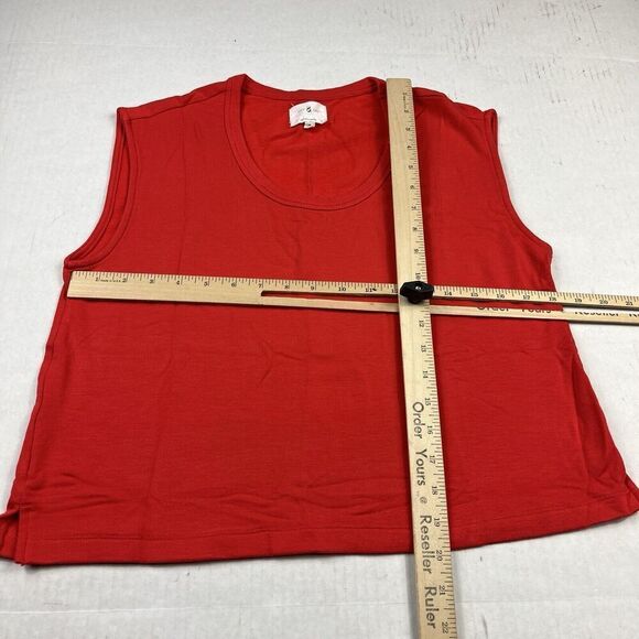 Lou & Grey Signature Soft Knit Muscle Tank Top Red Shirt Short Sleeve Size SMALL - Picture 5 of 10